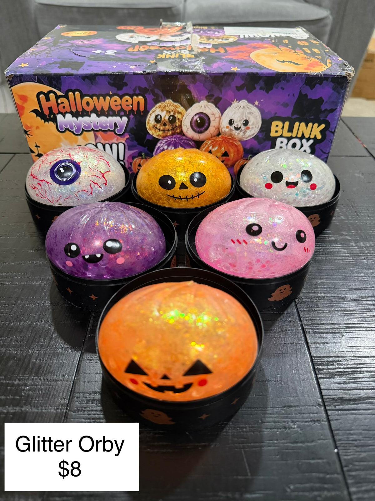 Halloween Glitter Bun with beads