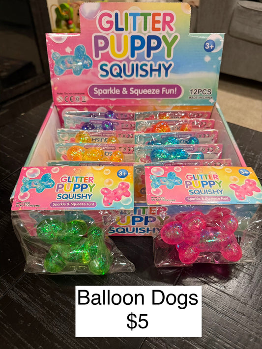 Glitter Balloon Dog Squishy