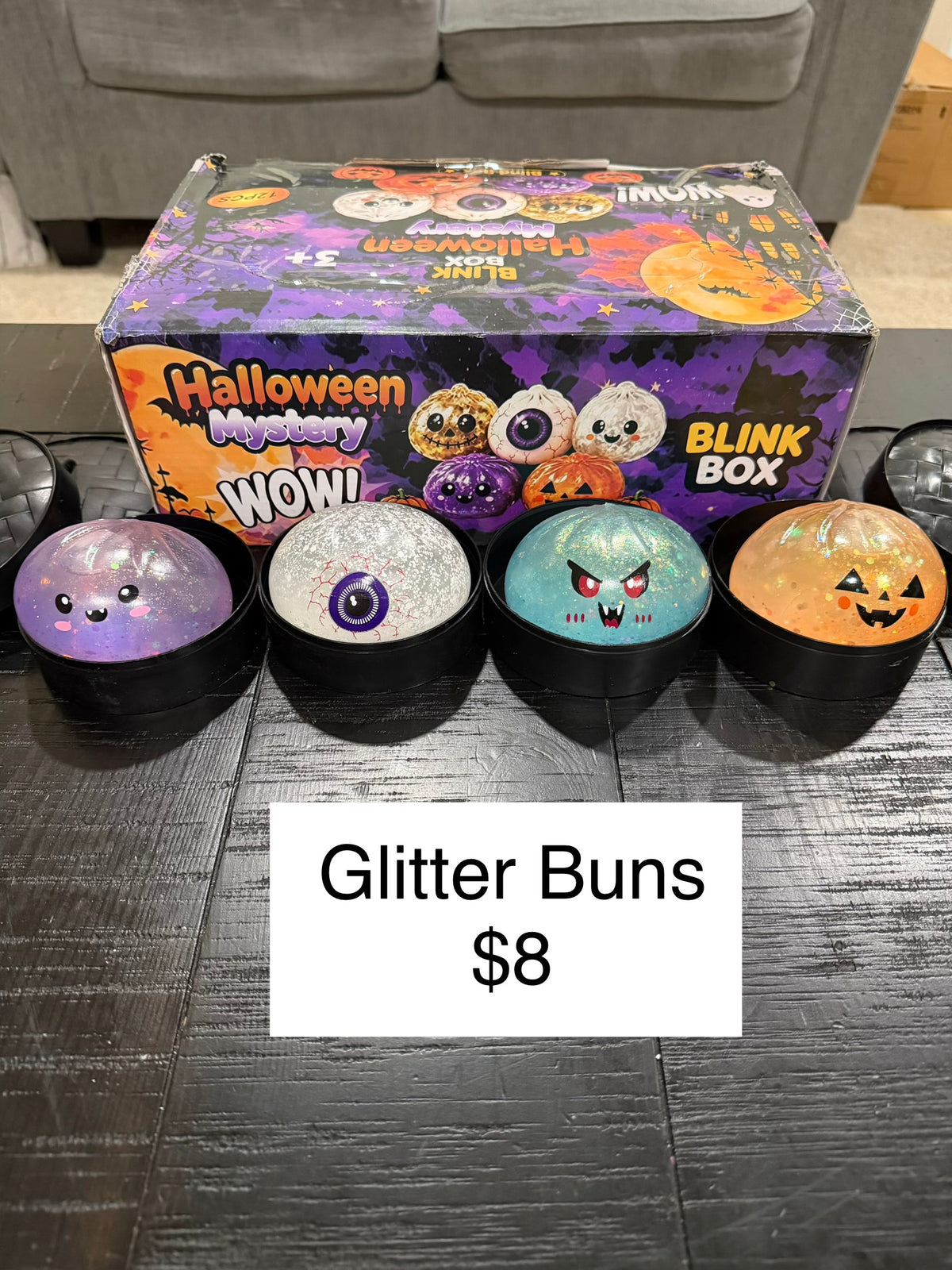 Halloween Glitter Bun